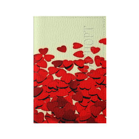 Обложка для паспорта матовая кожа с принтом valentine`s day в Курске, натуральная матовая кожа | размер 19,3 х 13,7 см; прозрачные пластиковые крепления | Тематика изображения на принте: 14 февраля | valentines day | день влюбленных | игрушка | любовь | сердечки | сердце