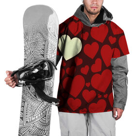 Накидка на куртку 3D с принтом Одинокое сердце в Курске, 100% полиэстер |  | Тематика изображения на принте: 14 февраля | valentines day | день влюбленных | игрушка | любовь | медведь | сердце
