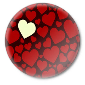 Значок с принтом Одинокое сердце в Курске,  металл | круглая форма, металлическая застежка в виде булавки | 14 февраля | valentines day | день влюбленных | игрушка | любовь | медведь | сердце