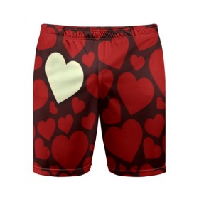 Мужские шорты 3D спортивные с принтом Одинокое сердце в Курске,  |  | 14 февраля | valentines day | день влюбленных | игрушка | любовь | медведь | сердце