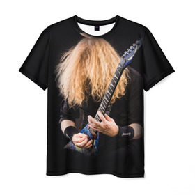 Мужская футболка 3D с принтом Dave Mustaine в Курске, 100% полиэфир | прямой крой, круглый вырез горловины, длина до линии бедер | dave | megadeth | metal | mustaine | rattlehead | rock | thrash | vic | дейв | мастейн | мегадет | метал | рок | треш