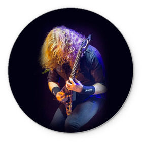 Коврик круглый с принтом Dave Mustaine в Курске, резина и полиэстер | круглая форма, изображение наносится на всю лицевую часть | dave | megadeth | metal | mustaine | rattlehead | rock | thrash | vic | дейв | мастейн | мегадет | метал | рок | треш
