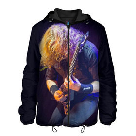 Мужская куртка 3D с принтом Dave Mustaine в Курске, ткань верха — 100% полиэстер, подклад — флис | прямой крой, подол и капюшон оформлены резинкой с фиксаторами, два кармана без застежек по бокам, один большой потайной карман на груди. Карман на груди застегивается на липучку | dave | megadeth | metal | mustaine | rattlehead | rock | thrash | vic | дейв | мастейн | мегадет | метал | рок | треш