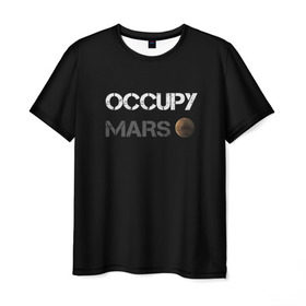 Мужская футболка 3D с принтом Захвати Марс в Курске, 100% полиэфир | прямой крой, круглый вырез горловины, длина до линии бедер | Тематика изображения на принте: mars | space x | илон маск | марс | планеты | спэйс икс