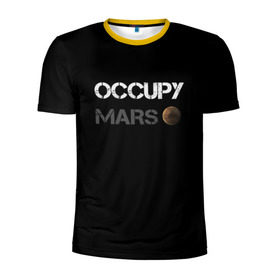 Мужская футболка 3D спортивная с принтом Захвати Марс в Курске, 100% полиэстер с улучшенными характеристиками | приталенный силуэт, круглая горловина, широкие плечи, сужается к линии бедра | Тематика изображения на принте: mars | space x | илон маск | марс | планеты | спэйс икс