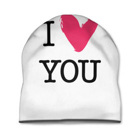 Шапка 3D с принтом Valentine`s Day, I Iove you в Курске, 100% полиэстер | универсальный размер, печать по всей поверхности изделия | 14 | february | heart | holiday | i love you | valentines day | день святого валентина | праздник | сердце | февраль | я люблю тебя