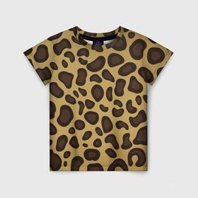 Детская футболка 3D с принтом Пантера в Курске, 100% гипоаллергенный полиэфир | прямой крой, круглый вырез горловины, длина до линии бедер, чуть спущенное плечо, ткань немного тянется | Тематика изображения на принте: леопард | пятна | текстура