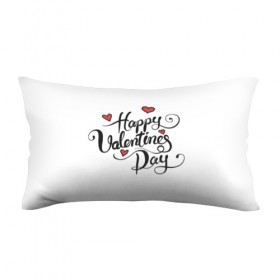Подушка 3D антистресс с принтом Happy Valentine`s Day в Курске, наволочка — 100% полиэстер, наполнитель — вспененный полистирол | состоит из подушки и наволочки на молнии | 