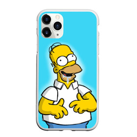 Чехол для iPhone 11 Pro матовый с принтом Гомер в Курске, Силикон |  | gomer | желтый | мультик | симпсон