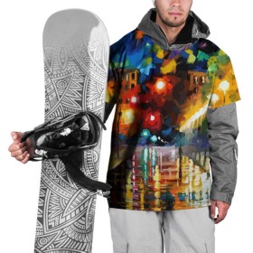 Накидка на куртку 3D с принтом Осень в Курске, 100% полиэстер |  | Тематика изображения на принте: пейзаж | разноцветный | яркий