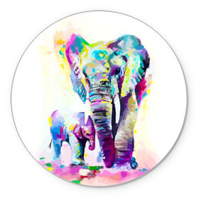 Коврик круглый с принтом Слоны в Курске, резина и полиэстер | круглая форма, изображение наносится на всю лицевую часть | animal | art | bright | child | color | elephants | family | mother | rainbow | spectrum | животные | искусство | мама | радуга | ребенок | семья | слоны | спектр | цвета | яркие