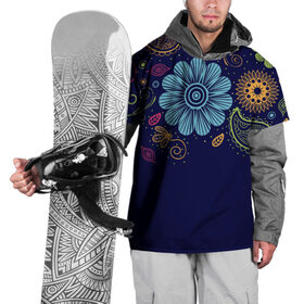 Накидка на куртку 3D с принтом Яркие чувства в Курске, 100% полиэстер |  | нежный | орнамент | узор | цветочный
