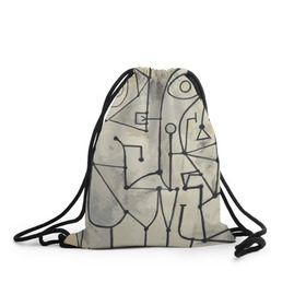 Рюкзак-мешок 3D с принтом Пикассо в Курске, 100% полиэстер | плотность ткани — 200 г/м2, размер — 35 х 45 см; лямки — толстые шнурки, застежка на шнуровке, без карманов и подкладки | Тематика изображения на принте: пикассо