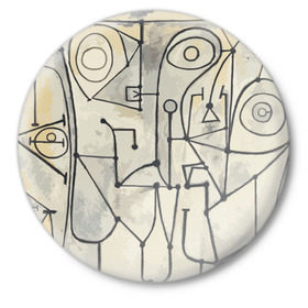 Значок с принтом Пикассо в Курске,  металл | круглая форма, металлическая застежка в виде булавки | Тематика изображения на принте: пикассо