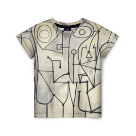Детская футболка 3D с принтом Пикассо в Курске, 100% гипоаллергенный полиэфир | прямой крой, круглый вырез горловины, длина до линии бедер, чуть спущенное плечо, ткань немного тянется | пикассо
