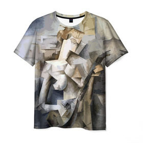 Мужская футболка 3D с принтом Пикассо в Курске, 100% полиэфир | прямой крой, круглый вырез горловины, длина до линии бедер | пикассо