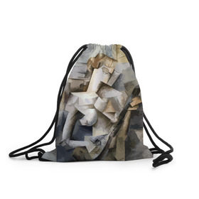 Рюкзак-мешок 3D с принтом Пикассо в Курске, 100% полиэстер | плотность ткани — 200 г/м2, размер — 35 х 45 см; лямки — толстые шнурки, застежка на шнуровке, без карманов и подкладки | Тематика изображения на принте: пикассо