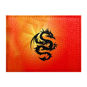 Обложка для студенческого билета с принтом Дракон в Курске, натуральная кожа | Размер: 11*8 см; Печать на всей внешней стороне | дракон | китай | крылья | огонь | ящерица