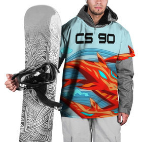 Накидка на куртку 3D с принтом CS GO: Aquamarine Revenge в Курске, 100% полиэстер |  | cs go | global offensive | контр страйк аквамарин | шутер