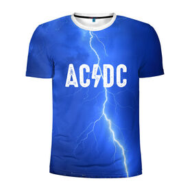 Мужская футболка 3D спортивная с принтом AC/DC в Курске, 100% полиэстер с улучшенными характеристиками | приталенный силуэт, круглая горловина, широкие плечи, сужается к линии бедра | rok | рок