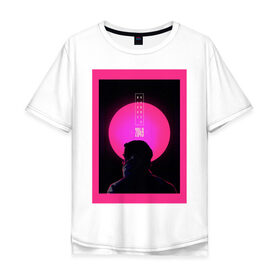 Мужская футболка хлопок Oversize с принтом Blade runner 2049 в Курске, 100% хлопок | свободный крой, круглый ворот, “спинка” длиннее передней части | 2049 | blade runner | bladerunner