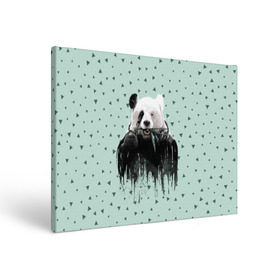 Холст прямоугольный с принтом Панда-художник в Курске, 100% ПВХ |  | animal | art | artist | bear | beast | design | panda | style | арт | дизайн | животное | зверь | кисть | краски | медведь | панда | стиль | художник