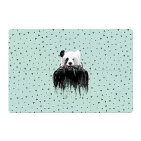 Магнитный плакат 3Х2 с принтом Панда-художник в Курске, Полимерный материал с магнитным слоем | 6 деталей размером 9*9 см | Тематика изображения на принте: animal | art | artist | bear | beast | design | panda | style | арт | дизайн | животное | зверь | кисть | краски | медведь | панда | стиль | художник