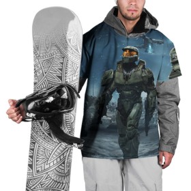 Накидка на куртку 3D с принтом Halo в Курске, 100% полиэстер |  | halo | wars | автоматы | воители | доспехи | игры | техника фэнтези | трое 3 | фэнтези