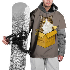 Накидка на куртку 3D с принтом Maru в Курске, 100% полиэстер |  | Тематика изображения на принте: cat | maru | коробка | кот в коробке | кот мару | котейка | кошка | мару | прикол