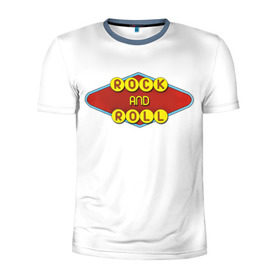 Мужская футболка 3D спортивная с принтом Rock and Roll в Курске, 100% полиэстер с улучшенными характеристиками | приталенный силуэт, круглая горловина, широкие плечи, сужается к линии бедра | rock | гитара | музыка | рок