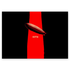 Поздравительная открытка с принтом Led Zeppelin в Курске, 100% бумага | плотность бумаги 280 г/м2, матовая, на обратной стороне линовка и место для марки
 | led zeppelin