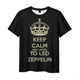 Мужская футболка 3D с принтом Led Zeppelin в Курске, 100% полиэфир | прямой крой, круглый вырез горловины, длина до линии бедер | Тематика изображения на принте: led zeppelin