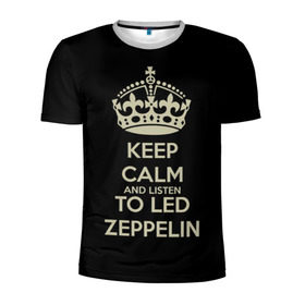 Мужская футболка 3D спортивная с принтом Led Zeppelin в Курске, 100% полиэстер с улучшенными характеристиками | приталенный силуэт, круглая горловина, широкие плечи, сужается к линии бедра | led zeppelin