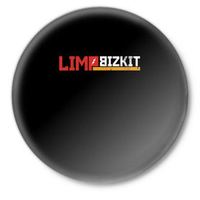 Значок с принтом Limp Bizkit в Курске,  металл | круглая форма, металлическая застежка в виде булавки | fred durst | limp bizkit | лим бискит | фред дерст