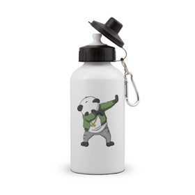 Бутылка спортивная с принтом Panda dab в Курске, металл | емкость — 500 мл, в комплекте две пластиковые крышки и карабин для крепления | dab | dab n dance | panda dab | панда