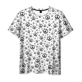Мужская футболка 3D с принтом Peace Symbol в Курске, 100% полиэфир | прямой крой, круглый вырез горловины, длина до линии бедер | Тематика изображения на принте: love | peace | symbol | знак | любовь | мир | пацифик | пацифика | сигнал | символ | хиппи