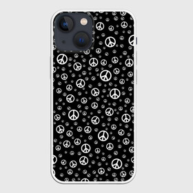 Чехол для iPhone 13 mini с принтом Peace Symbol в Курске,  |  | Тематика изображения на принте: love | peace | symbol | знак | любовь | мир | пацифик | пацифика | сигнал | символ | хиппи