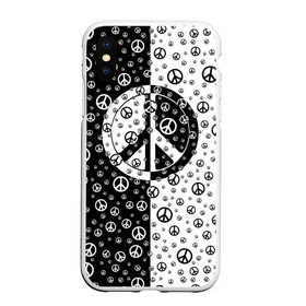 Чехол для iPhone XS Max матовый с принтом Peace Symbol в Курске, Силикон | Область печати: задняя сторона чехла, без боковых панелей | Тематика изображения на принте: love | peace | symbol | знак | любовь | мир | пацифик | пацифика | сигнал | символ | хиппи