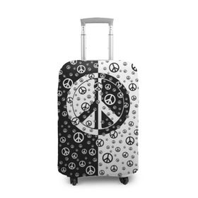 Чехол для чемодана 3D с принтом Peace Symbol в Курске, 86% полиэфир, 14% спандекс | двустороннее нанесение принта, прорези для ручек и колес | love | peace | symbol | знак | любовь | мир | пацифик | пацифика | сигнал | символ | хиппи