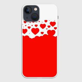 Чехол для iPhone 13 mini с принтом Сердечки в Курске,  |  | 14 февраля | валентин | влюбленные | девушке | день святого валентина | жене | любимой | любимому | мужу | пара | парные | парню | подарок | подарок жене | подарок мужу