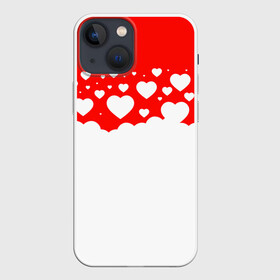Чехол для iPhone 13 mini с принтом Сердечки в Курске,  |  | 14 февраля | валентин | влюбленные | девушке | день святого валентина | жене | любимой | любимому | мужу | пара | парные | парню | подарок | подарок жене | подарок мужу