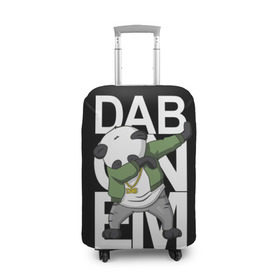 Чехол для чемодана 3D с принтом Panda dab в Курске, 86% полиэфир, 14% спандекс | двустороннее нанесение принта, прорези для ручек и колес | dab | dab n dance | dab on em | panda dab | дэб