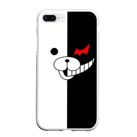 Чехол для iPhone 7Plus/8 Plus матовый с принтом Monokuma в Курске, Силикон | Область печати: задняя сторона чехла, без боковых панелей | danganronpa | monokuma | данганронпа