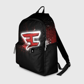 Рюкзак 3D с принтом cs:go - Faze clan (Black collection) в Курске, 100% полиэстер | лямки с регулируемой длиной, сверху петелька, чтобы рюкзак можно было повесить на вешалку. Основное отделение закрывается на молнию, как и внешний карман. Внутри два дополнительных кармана, один из которых закрывается на молнию. По бокам два дополнительных кармашка | black | clan | csgo | faze | ксго | фейз