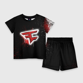 Детский костюм с шортами 3D с принтом cs:go   Faze clan (Black collection) в Курске,  |  | Тематика изображения на принте: black | clan | csgo | faze | ксго | фейз