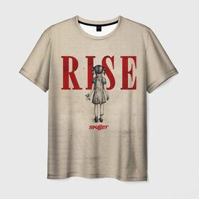 Мужская футболка 3D с принтом Rise в Курске, 100% полиэфир | прямой крой, круглый вырез горловины, длина до линии бедер | skillet