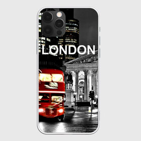 Чехол для iPhone 12 Pro Max с принтом Улицы Лондона в Курске, Силикон |  | bus | city | england | evening | lights | london | night | street | two storey | united kingdom | автобус | англия | великобритания | вечер | город | двухэтажный | лондон | ночь | огни | улица