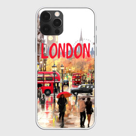 Чехол для iPhone 12 Pro с принтом Улицы Лондона в Курске, силикон | область печати: задняя сторона чехла, без боковых панелей | england | london | united kingdom | англия | великобритания | город | лондон