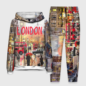 Мужской костюм 3D (с толстовкой) с принтом Улицы Лондона в Курске,  |  | Тематика изображения на принте: england | london | united kingdom | англия | великобритания | город | лондон