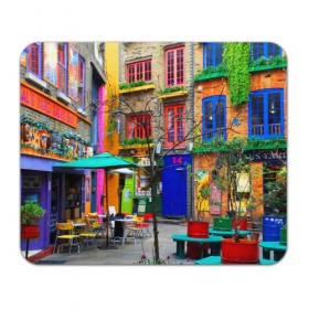 Коврик прямоугольный с принтом Улицы Лондона в Курске, натуральный каучук | размер 230 х 185 мм; запечатка лицевой стороны | bright | city | color | courtyard | england | london | paint | street | united kingdom | англия | великобритания | город | дворик | краски | лондон | улица | цвет | яркие